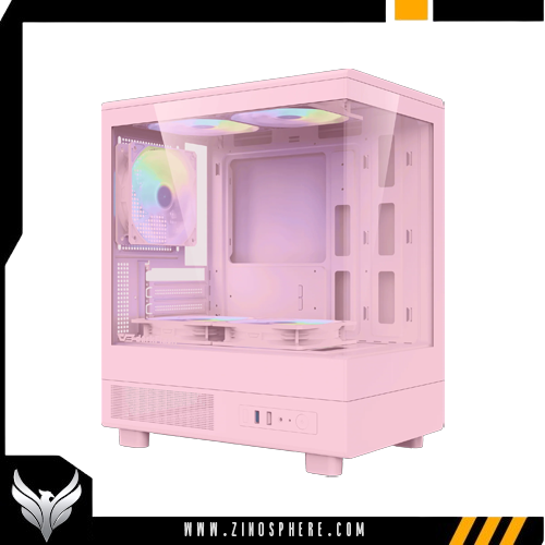 GERSHGFDGFDGW DPANORAMIC M-ATX PC CASE B330M PINK - Image 1