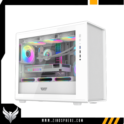 IWPJIEPFJS;D DB460M M-ATX PC Case WHITE - Image 1