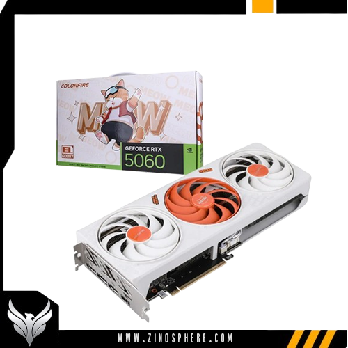 TYEJSDFSDFQWWQ COLORFIRE GEFORCE RTX 5060 MEOW-ORG 8GB-V (3 FAN) - Image 1