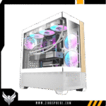 DS900W WOOD TEMPERED GLASS ATX PC CASE WHITE